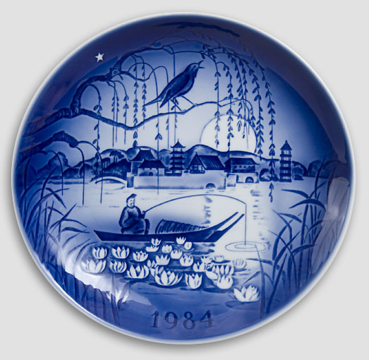 Desiree Denmark - Christmas Plate 1984 Old Copenhagen Blue Hans Christian Andersen Plate 1984