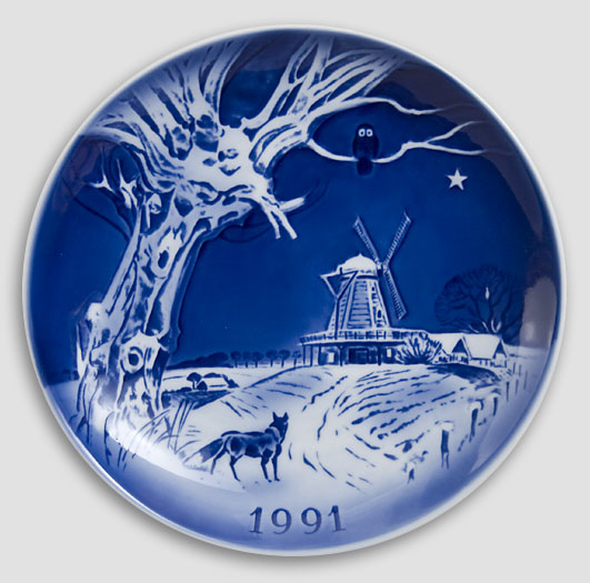 Desiree Denmark - Christmas Plate 1991 Old Copenhagen Blue Hans Christian Andersen Plate 1991