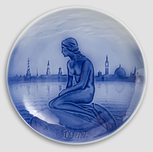 Desiree Denmark - Christmas Plate 1972 Old Copenhagen Blue Hans Christian Andersen Plate 1972