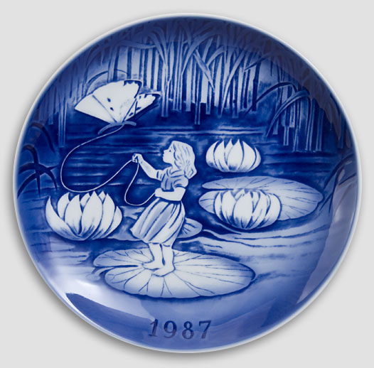 Desiree Denmark - Christmas Plate 1987 Old Copenhagen Blue Hans Christian Andersen Plate 1987