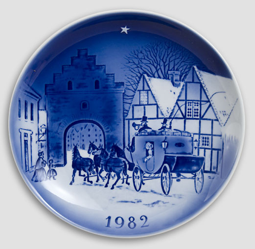 Desiree Denmark - Christmas Plate 1982 Old Copenhagen Blue Hans Christian Andersen Plate 1982