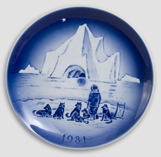 Desiree Denmark - Christmas Plate 1981 Old Copenhagen Blue Hans Christian Andersen Plate 1981