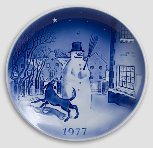 Desiree Denmark - Christmas Plate 1977 Old Copenhagen Blue Hans Christian Andersen Plate 1977