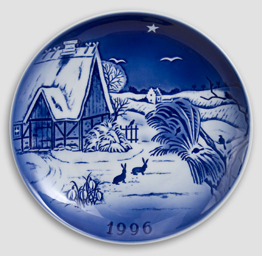 Desiree Denmark - Christmas Plate 1996 Old Copenhagen Blue Hans Christian Andersen Plate 1996