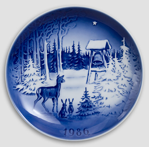 Desiree Denmark - Christmas Plate 1986 Old Copenhagen Blue Hans Christian Andersen Plate 1986