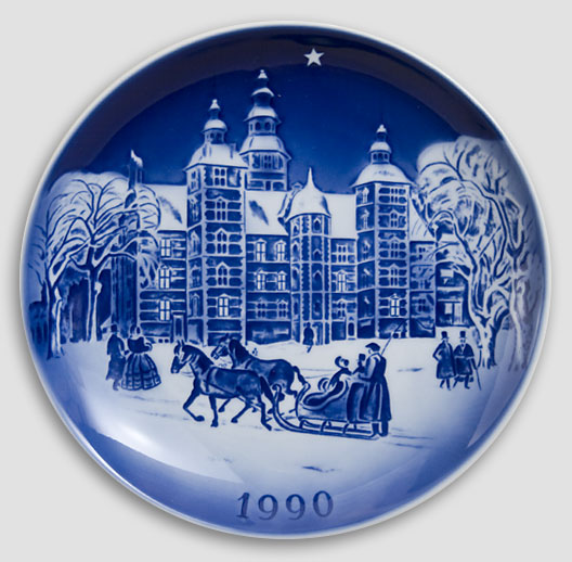 Desiree Denmark - Christmas Plate 1990 Old Copenhagen Blue Hans Christian Andersen Plate 1990