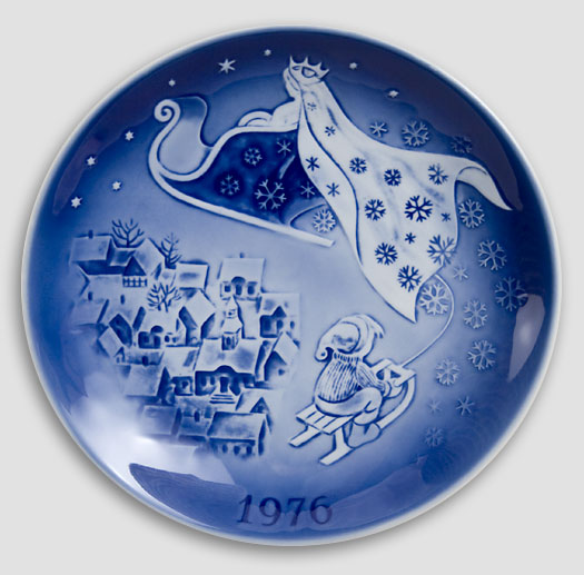 Desiree Denmark - Christmas Plate 1976 Old Copenhagen Blue Hans Christian Andersen Plate 1976