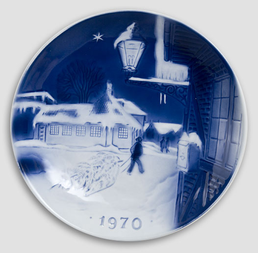 Desiree Denmark - Christmas Plate 1970 Old Copenhagen Blue Hans Christian Andersen Plate 1970